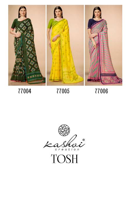 Tosh By Kashvi Printed Daily Wear Sarees Catalog